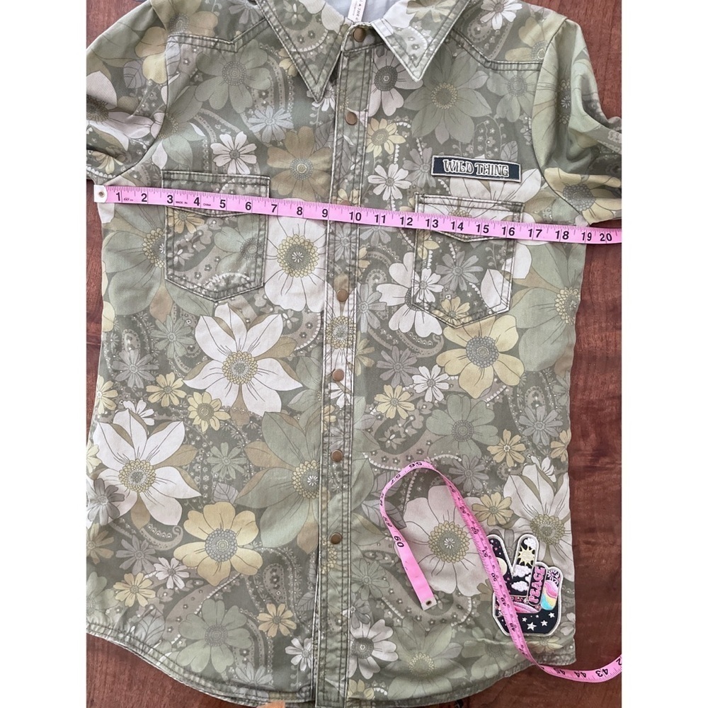NWT Spell & The Gypsy Eden Camo Embroidered floral Patches Jacket S - Picture 8 of 16